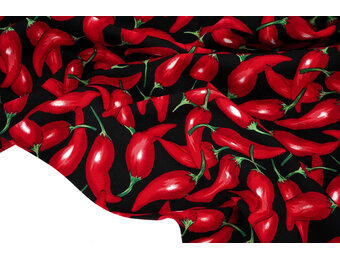 Twill-Baumwolle Rote Chilischoten