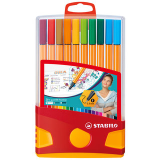 STABILO Pen 68 Colorparade Red, 20 pcs.