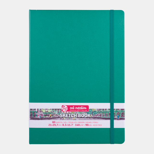 Schetsboek groen A4