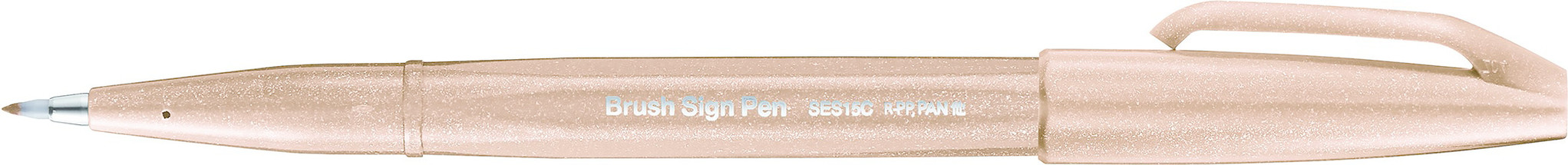 Brush sign pen pastel bruin