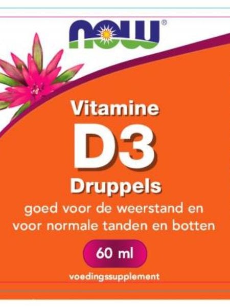 Zie insecten uitgebreid Halloween Vitamine D3 druppels NOW Foods bestellen 60 ml 200IE per druppel