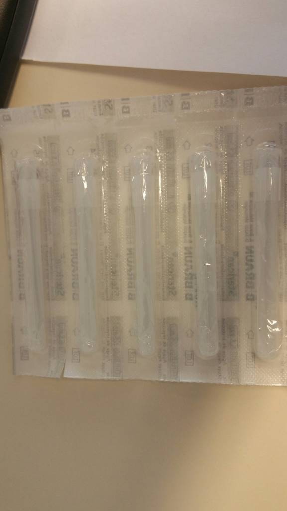 10 steriele extra dunne injectie naalden 27G GR 30/42 5 stuks