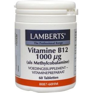 Kaarsen Peer Uitsluiting Lamberts Vitamine B12 methylcobalamine 1000 mcg 60tb kopen