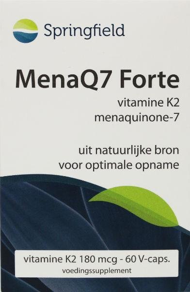 Springfield Menaq7 Forte Vitamine K2 180 Mcg 60Vc springfield kopen in de aanbieding