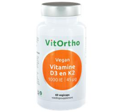 VitOrtho Vitamine D3 1000 IE en K2 45 mcg Vegan