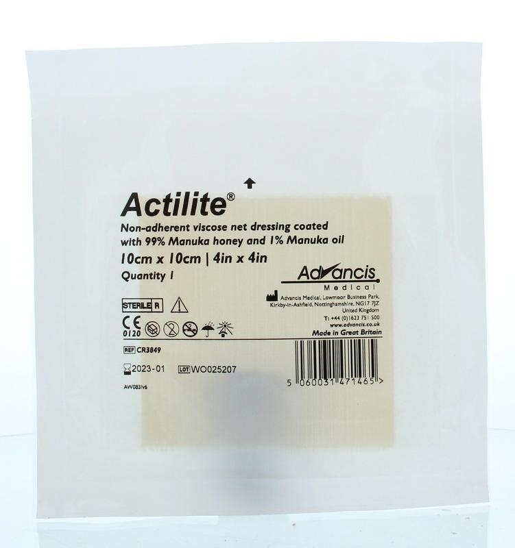 Actilite manuka non adhesive 10 x 10 1st