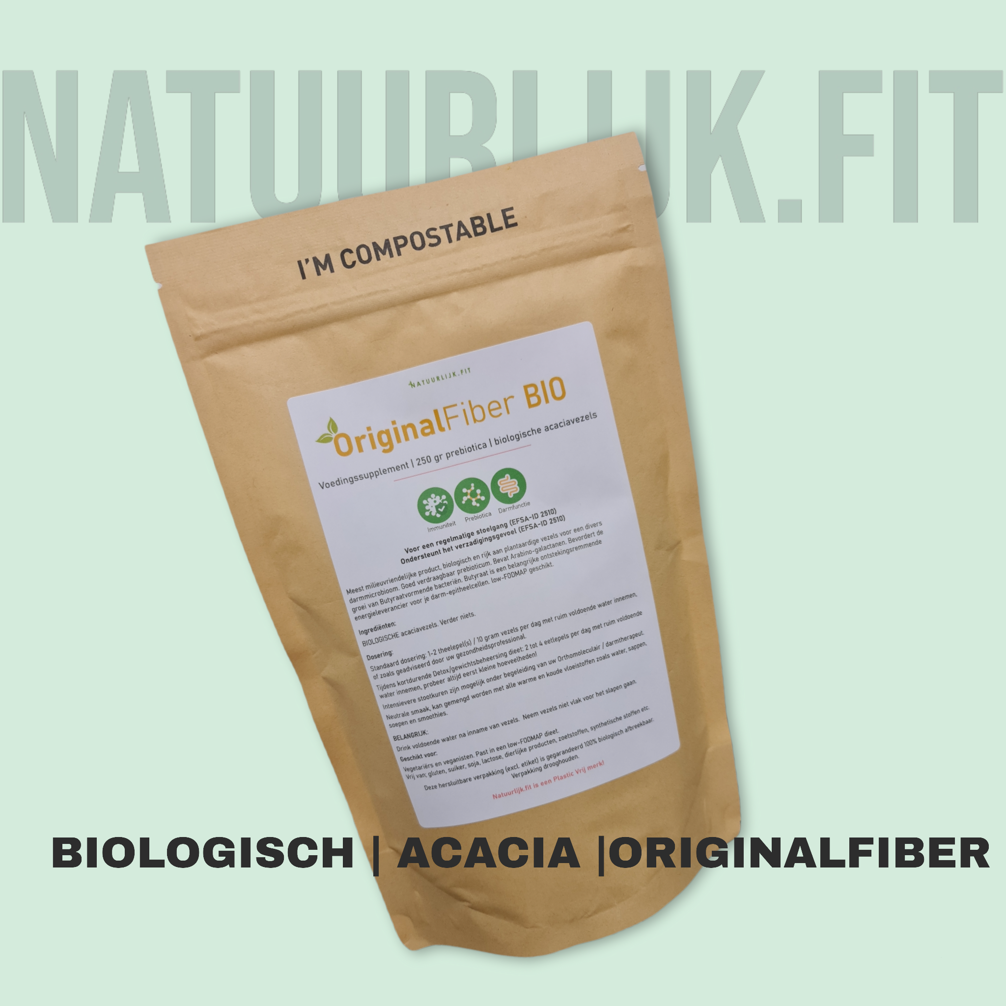 OriginalFiber Biologisch (Acaciavezels) 250 gram