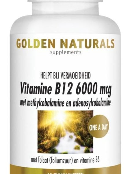 Verkeerd Geheugen Ineenstorting Golden Naturals Vitamine B12 6000 mcg vega