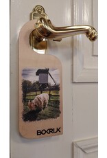 deurhanger hout  met foto Bokrijk- bok