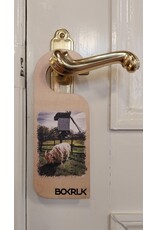 deurhanger hout  met foto Bokrijk- bok