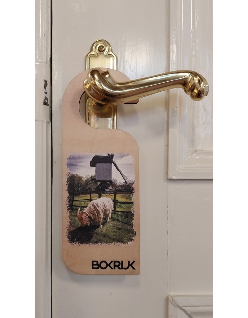deurhanger hout  met foto Bokrijk- bok