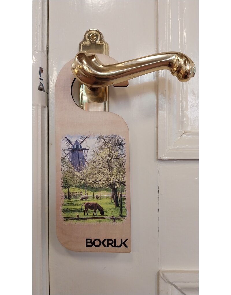 deurhanger hout  met foto Bokrijk - ezel