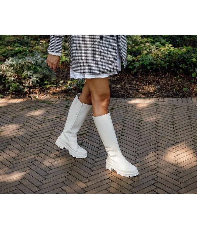 Ontwaken Huisdieren Met bloed bevlekt Tango Shoes Romy Welt New High Boot Bone White - Roots Fashion
