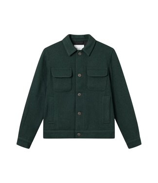 Les Deux Les Deux Nash 2.0 Wool Hybrid Jacket Pine Green