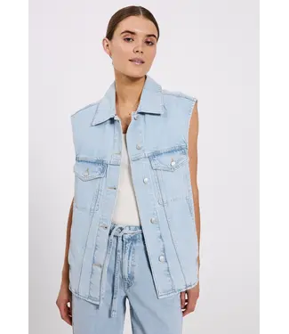 Norr Norr Larisa Denim Waistcoat Blue Light Wash