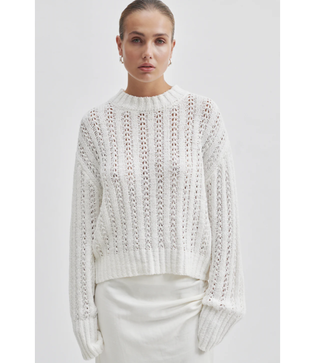 Second Female Second Female Shefali Knit O-neck Snow White