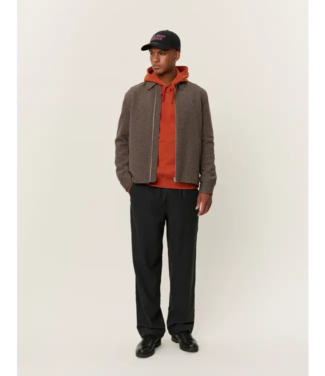 Les Deux Les Deux Como Coach Jacket Houndstooth Mountain Grey/ Desert Taupe