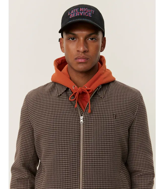 Les Deux Les Deux Como Coach Jacket Houndstooth Mountain Grey/ Desert Taupe