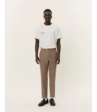 Les Deux Les Deux Como Reg Wool Suit Pants Dessert Taupe Melange