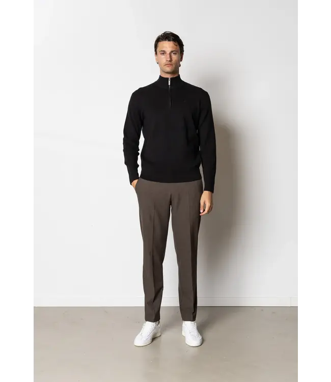 Clean Cut Copenhagen Oscar Half-Zip Knit Black