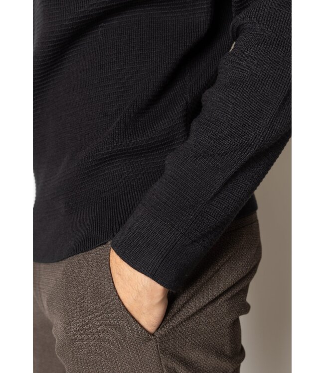 Clean Cut Copenhagen Oscar Half-Zip Knit Black