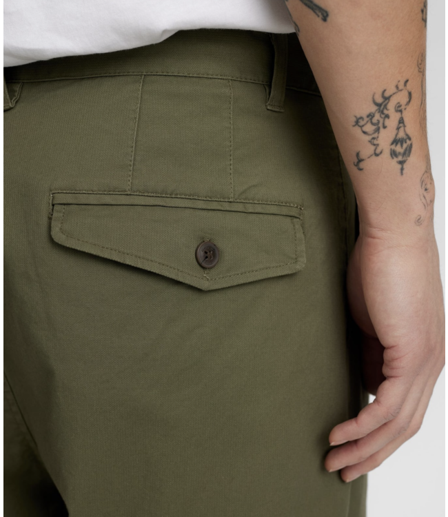 Anerkjendt Anerkjendt Akjakob Cotton Pleat Pants Deep Linchen Green