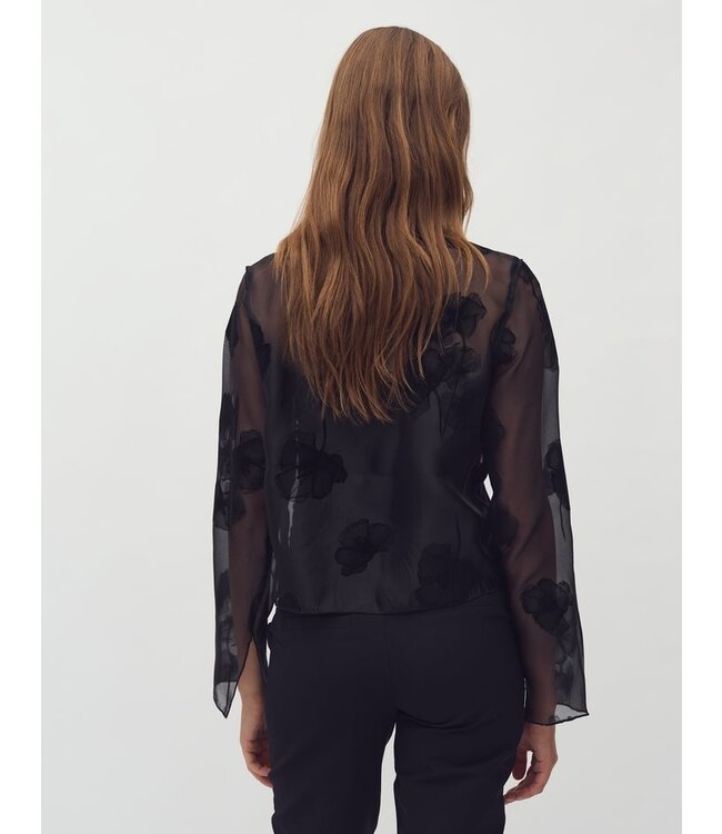 MbyM MbyM Sheer Floral Stellana Blouse Black