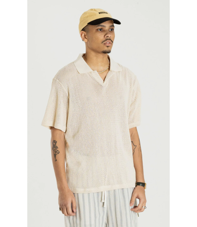 woodbird Woodbird Moul Mesh Polo Off White