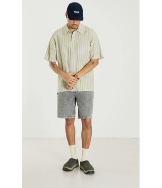 woodbird Woodbird Banks Stripe Linen Shirt Light Sand