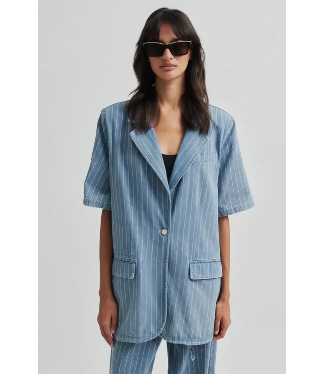 Second Female Second Female Layne SS Blazer Light Blue Denim