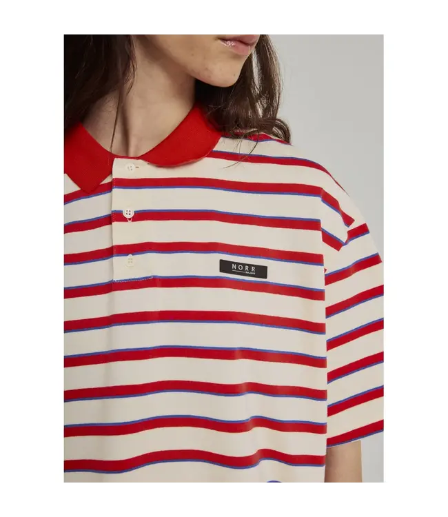 Norr Norr Dagma SS Polo Ivory / Red