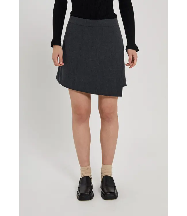 Norr Norr Cano Short Skirt Dark Grey Melange