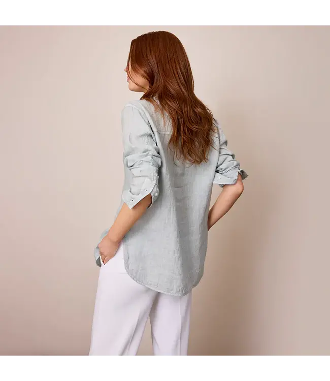 Corel Yentl Blouse Lm Linen Storm Gray