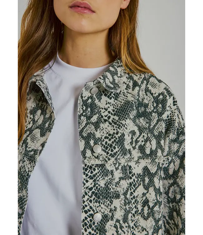 Norr Norr Kenzie Clean Denim Jacket Snake