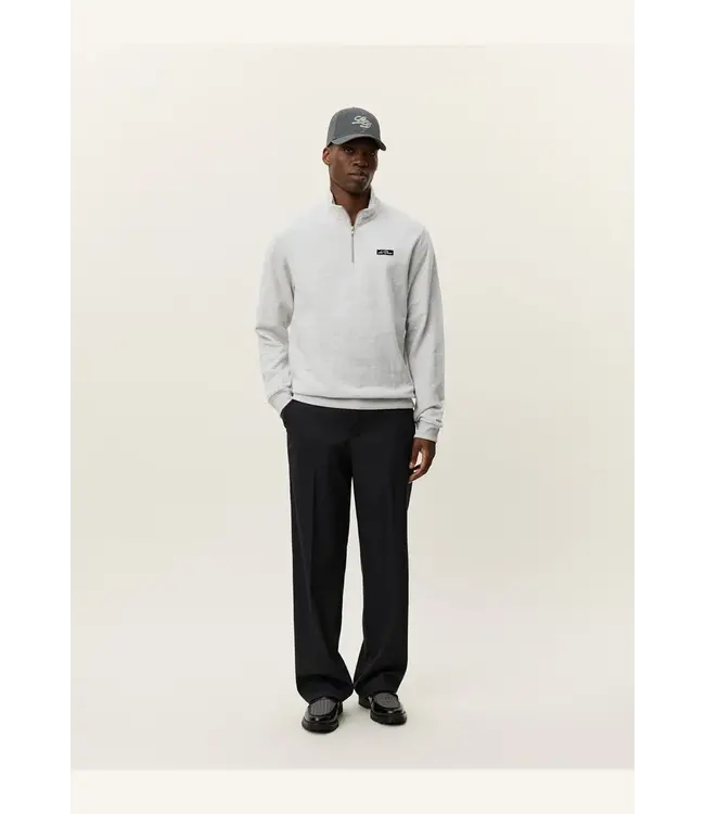 Les Deux Les Deux Patch Half-Zip Sweatshirt Snow Melange