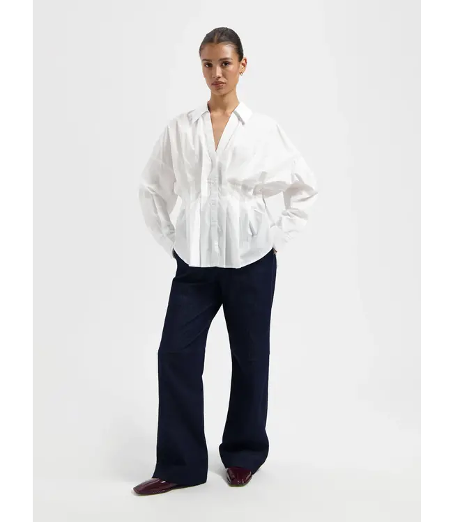 Nous Sommes Labels Nous Sommes Labels Lorrie Pleated Shirt White