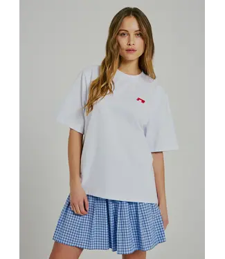 Norr Norr Sanda Tee White W. Red Print