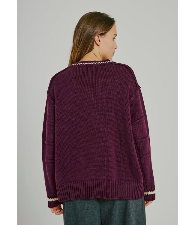Norr Norr Margot Knit Top Deep Cherry