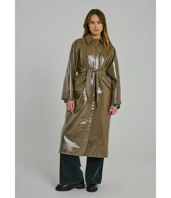 Norr Norr Dicte Trench Coat Olive