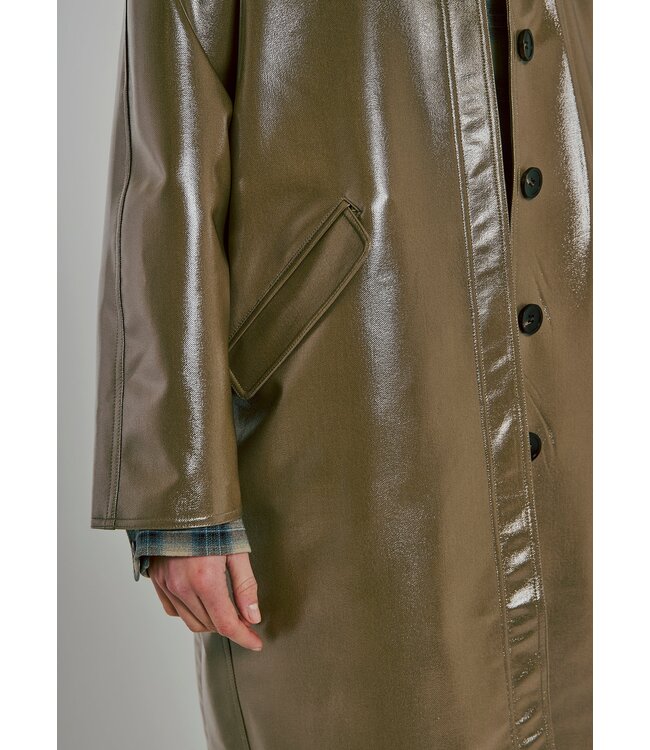 Norr Norr Dicte Trench Coat Olive