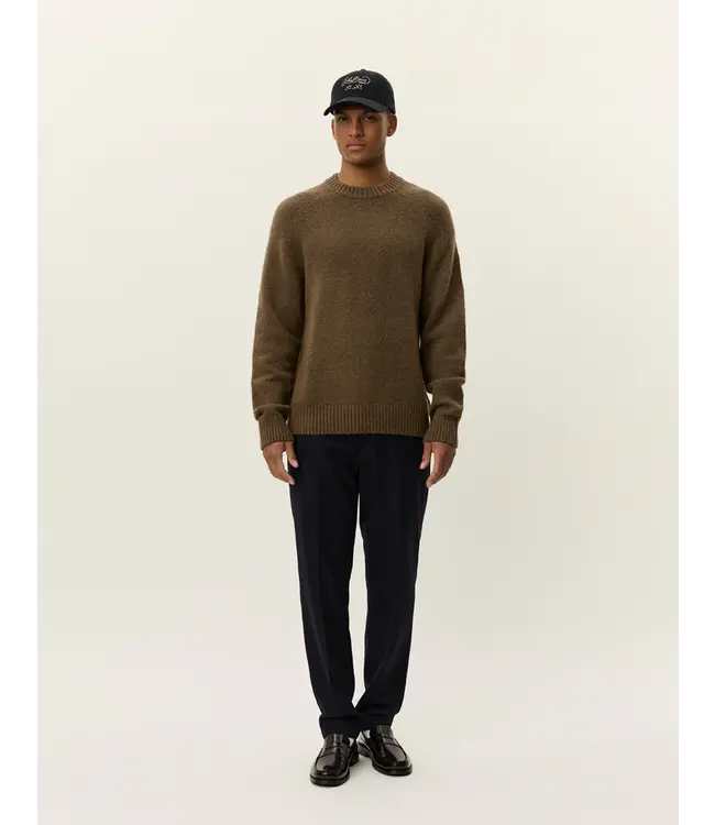 Les Deux Les Deux  Gilbert Crewneck Knit Teak Brown