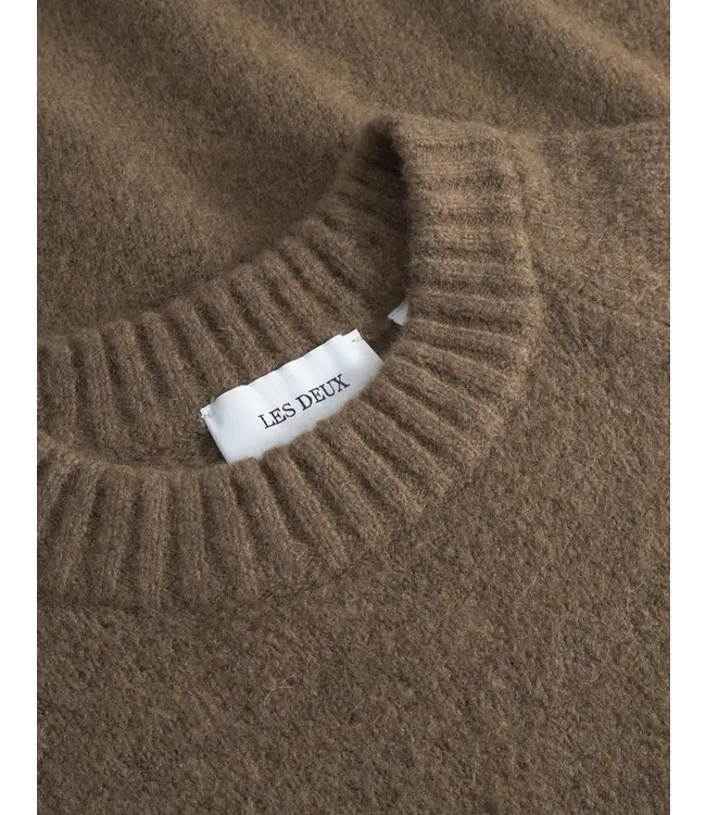 Les Deux Les Deux  Gilbert Crewneck Knit Teak Brown