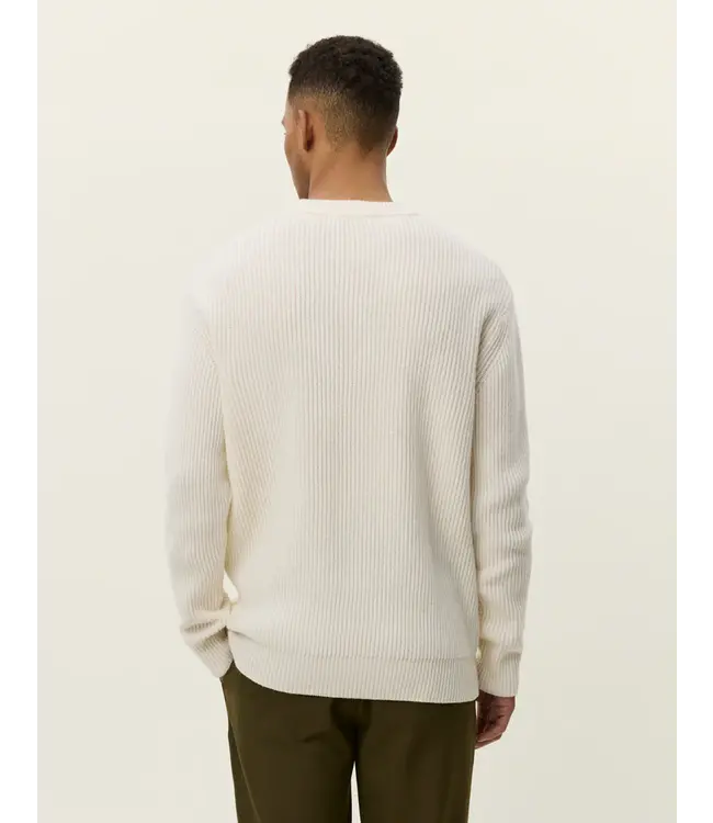 Les Deux Les Deux Eddie Wool Rib Crewneck Knit Ivory