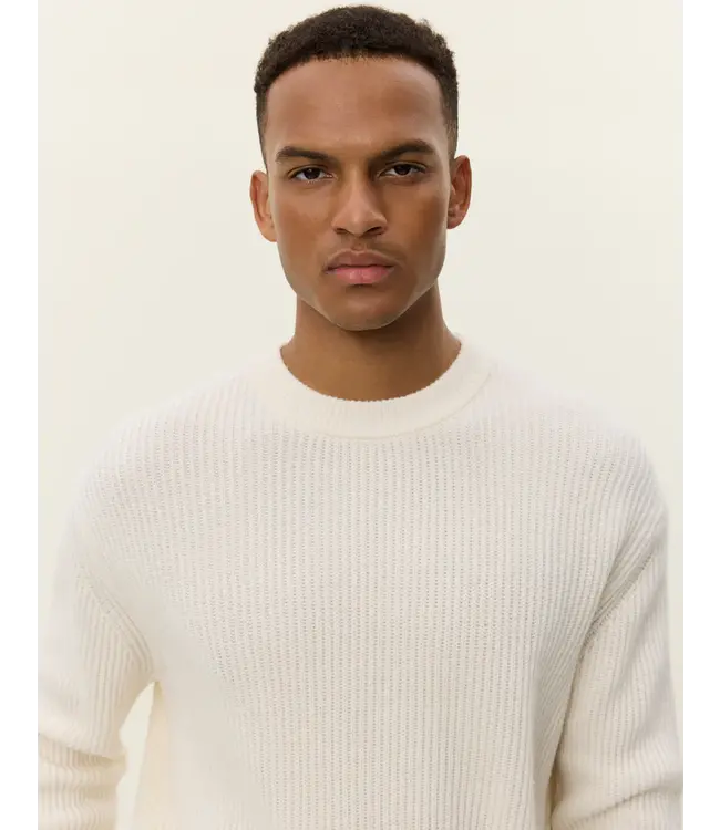 Les Deux Les Deux Eddie Wool Rib Crewneck Knit Ivory