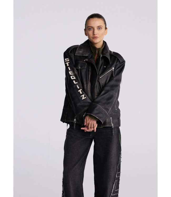 Stieglitz Stieglitz Nicolas Leather Jacket Black