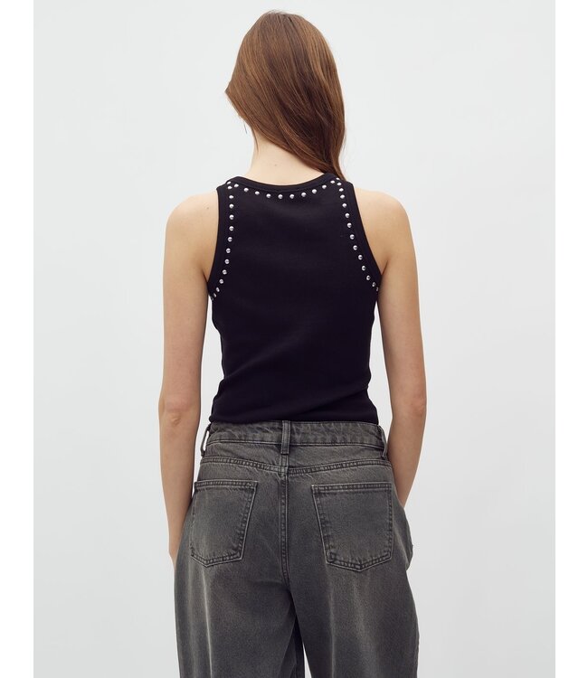 Mbym Evelyn Stud Jaxson-M Top / T-shirt Black