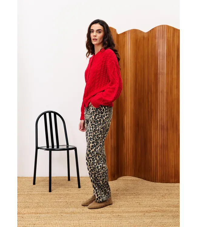 Frnch Frnch Cardigan Guimauve Rouge