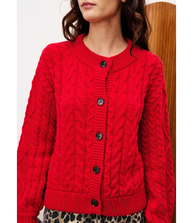 Frnch Frnch Cardigan Guimauve Rouge
