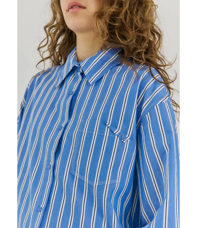 Norr Norr Nicci Shirt Off White Stripe