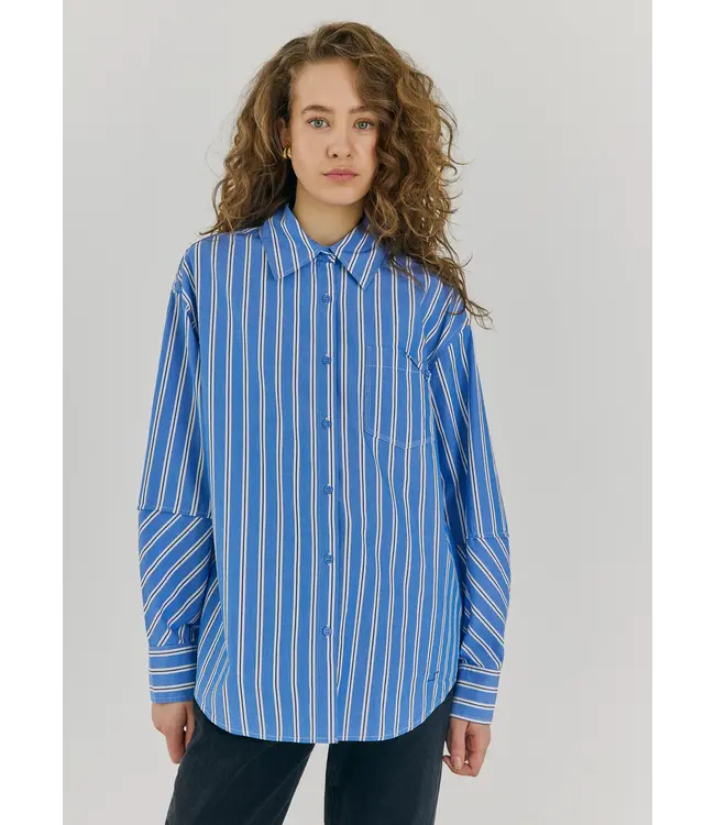 Norr Norr Nicci Shirt Off White Stripe